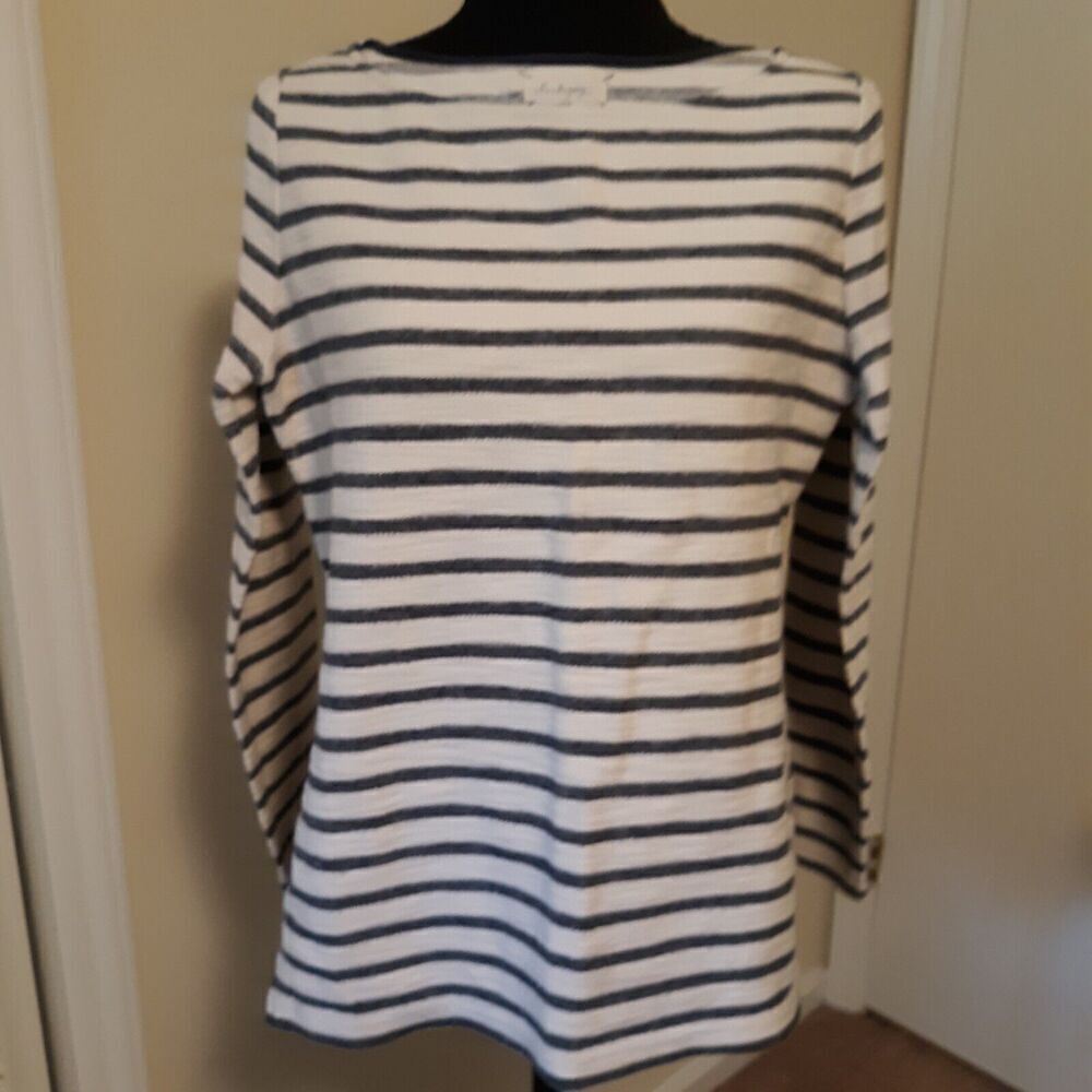 Lou & Grey Women's long-sleeved top Nubby Knit Lightweight Sz XS Cotton Blend